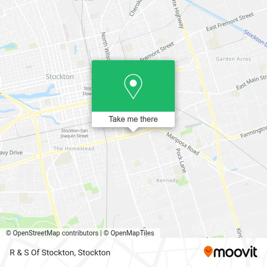 R & S Of Stockton map