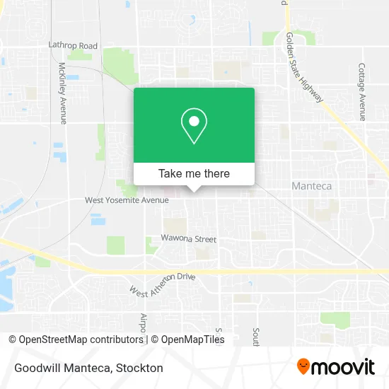Goodwill Manteca map