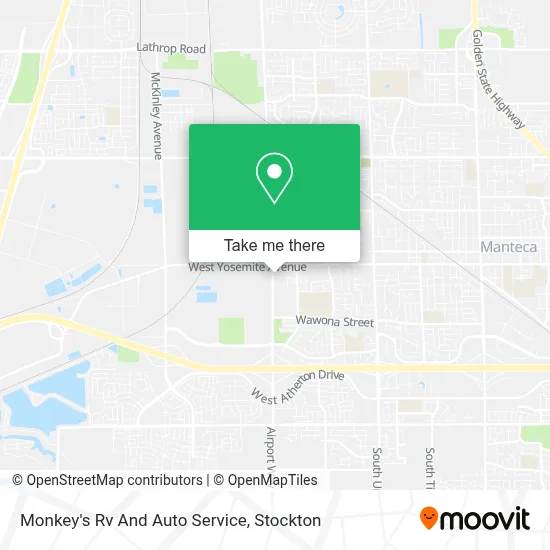 Monkey's Rv And Auto Service map