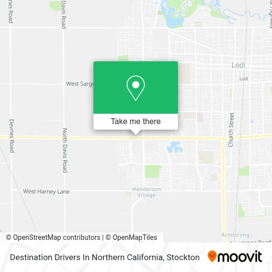 Destination Drivers In Northern California map