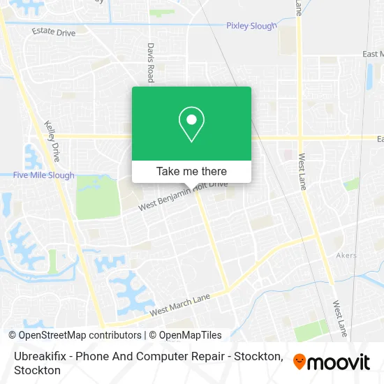 Ubreakifix - Phone And Computer Repair - Stockton map