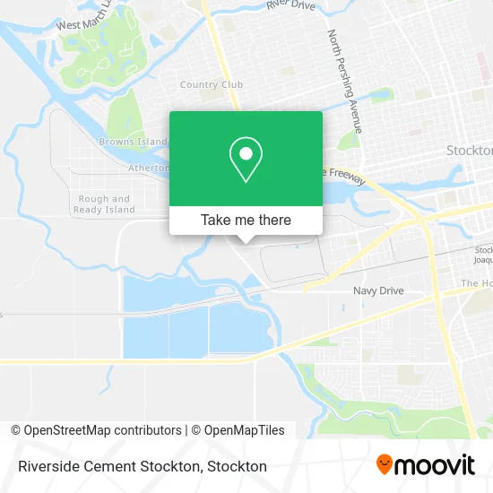 Riverside Cement Stockton map