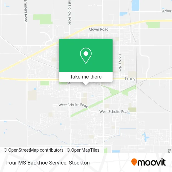 Four MS Backhoe Service map