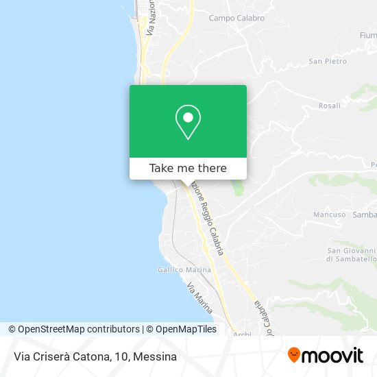Via Criserà Catona, 10 map