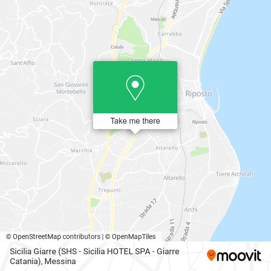 Sicilia Giarre (SHS - Sicilia HOTEL SPA - Giarre Catania) map