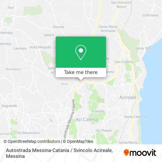 Autostrada Messina-Catania / Svincolo Acireale map