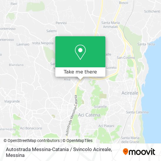 Autostrada Messina-Catania / Svincolo Acireale map