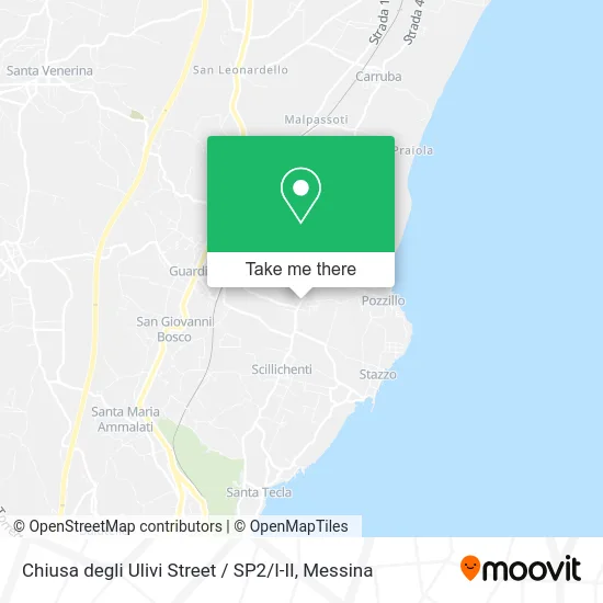 Chiusa degli Ulivi Street / SP2 / I-II map