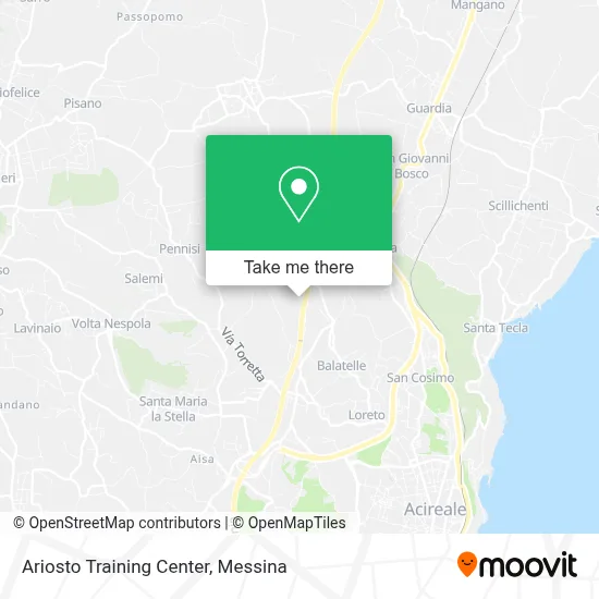 Ariosto Training Center map