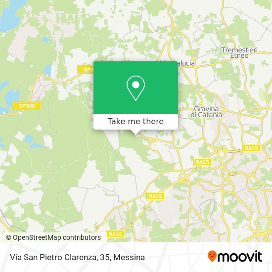Via San Pietro Clarenza, 35 map