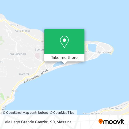 Via Lago Grande Ganzirri, 90 map