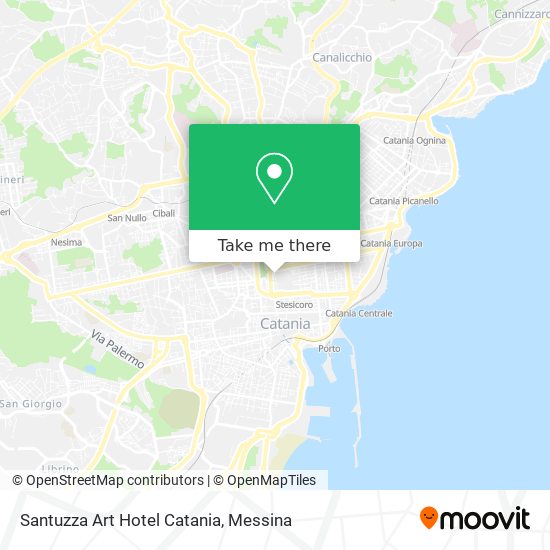 Santuzza Art Hotel Catania map