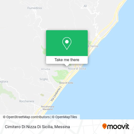 Cimitero Di Nizza Di Sicilia map