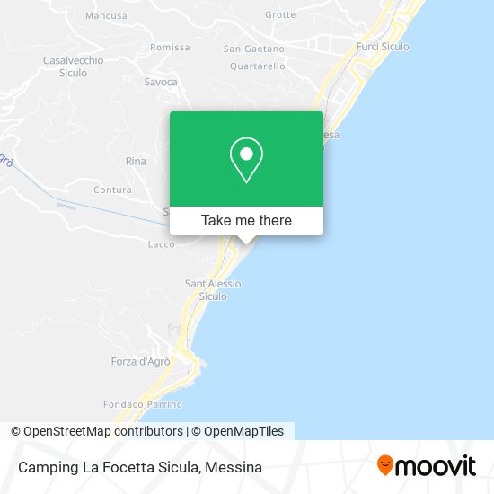 Camping La Focetta Sicula map