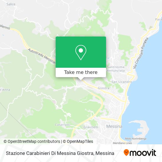 Stazione Carabinieri Di Messina Giostra map