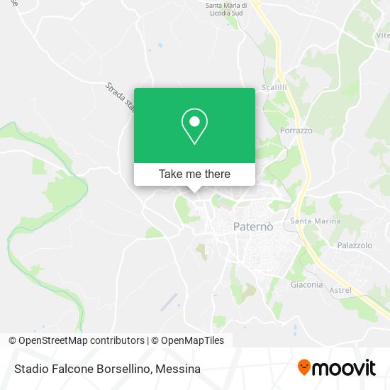 Stadio Falcone Borsellino map