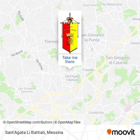Sant'Agata Li Battiati map