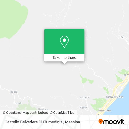 Castello Belvedere Di Fiumedinisi map