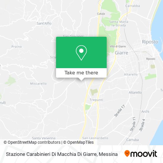 Stazione Carabinieri Di Macchia Di Giarre map