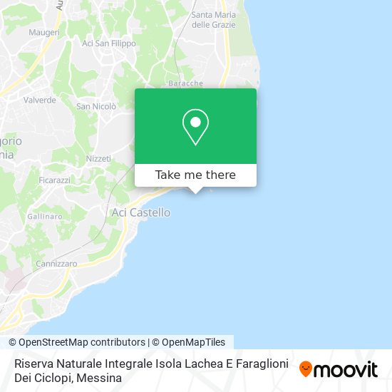 Riserva Naturale Integrale Isola Lachea E Faraglioni Dei Ciclopi map