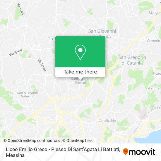 Liceo Emilio Greco - Plesso Di Sant'Agata Li Battiati map