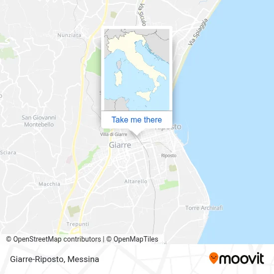 Giarre-Riposto map