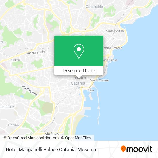 Hotel Manganelli Palace Catania map