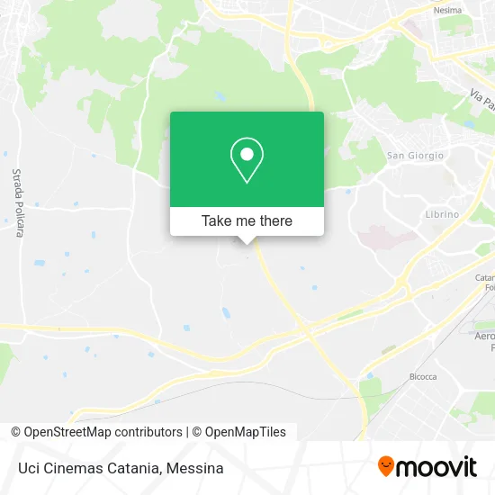 Uci Cinemas Catania map