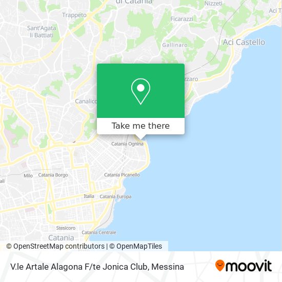 V.le Artale Alagona F / te Jonica Club map