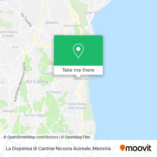 La Dispensa di Cantine Nicosia Acireale map