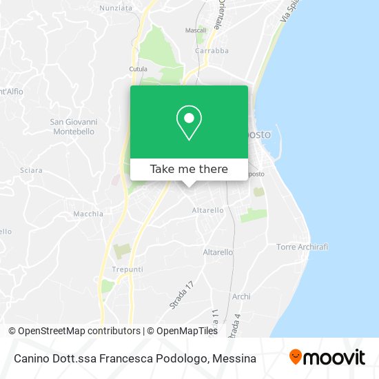 Canino Dott.ssa Francesca Podologo map