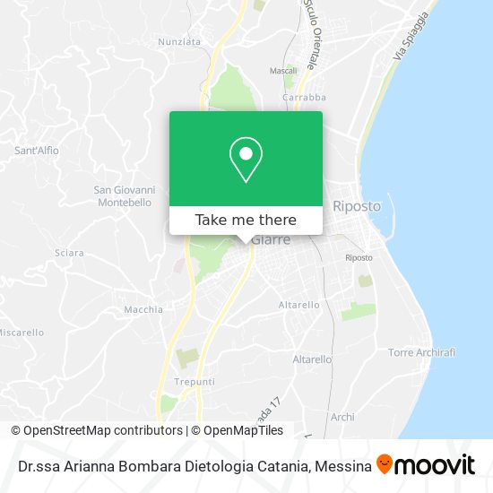 Dr.ssa Arianna Bombara Dietologia Catania map