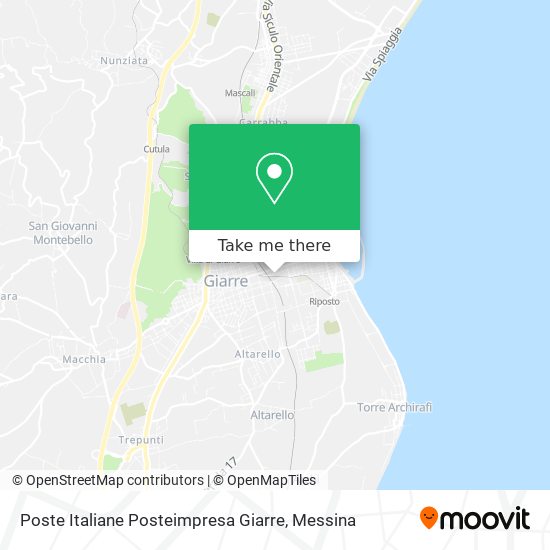 Poste Italiane Posteimpresa Giarre map