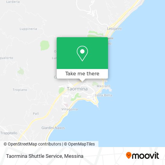 Taormina Shuttle Service map