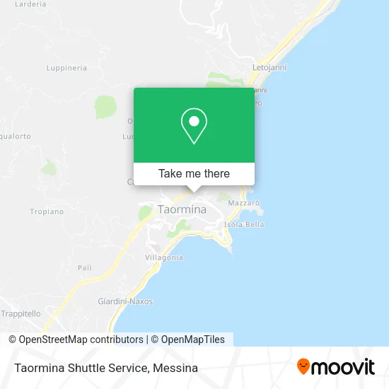 Taormina Shuttle Service map