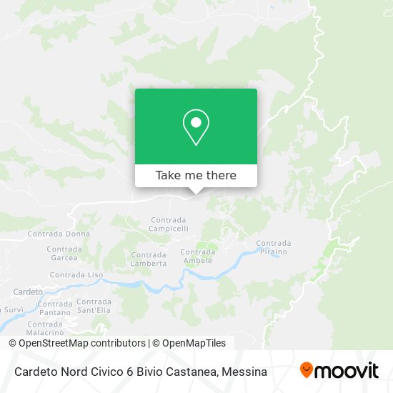 Cardeto Nord Civico 6 Bivio Castanea map