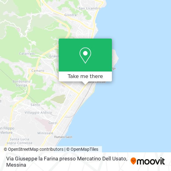 Via Giuseppe la Farina presso Mercatino Dell Usato map