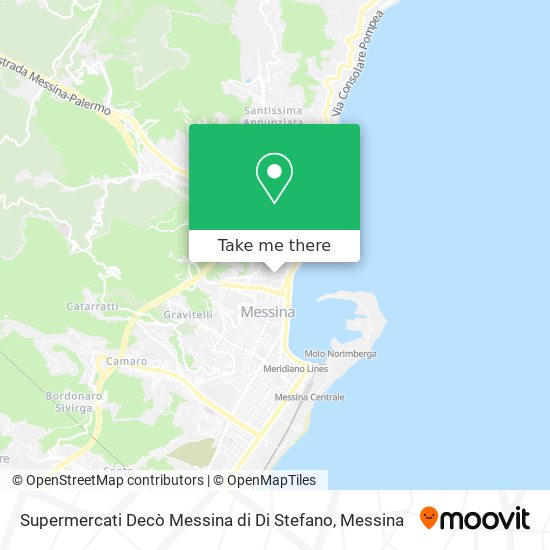 Supermercati Decò Messina di Di Stefano map