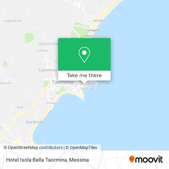 Hotel Isola Bella Taormina map