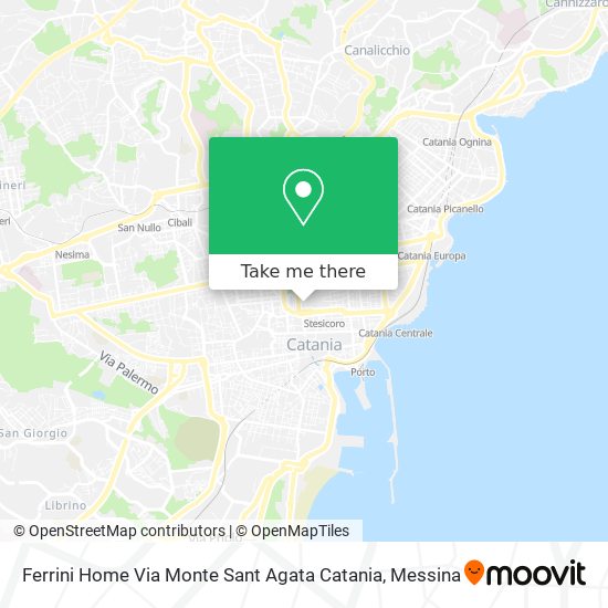 Ferrini Home Via Monte Sant Agata Catania map