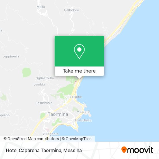 Hotel Caparena Taormina map