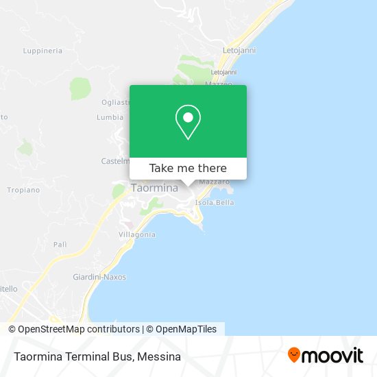 Taormina Terminal Bus map
