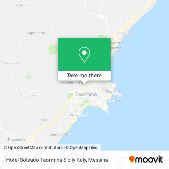 Hotel Soleado Taormina Sicily Italy map