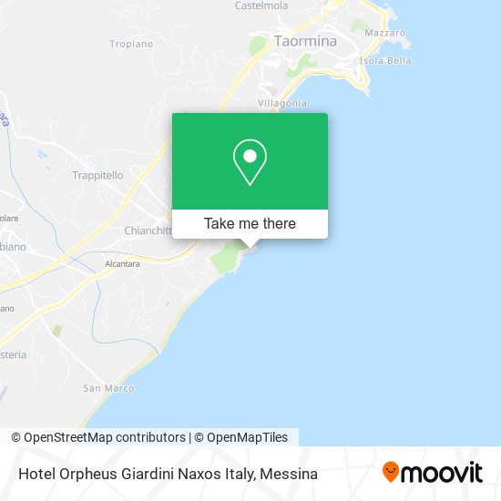 Hotel Orpheus Giardini Naxos Italy map