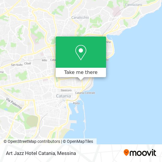 Art Jazz Hotel Catania map