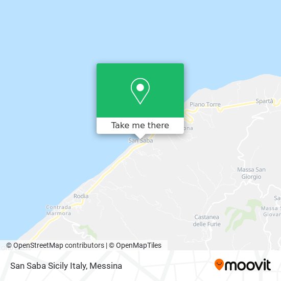 San Saba Sicily Italy map