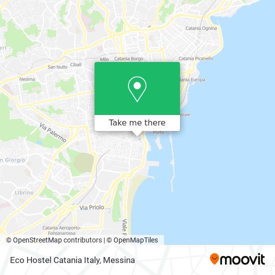 Eco Hostel Catania Italy map