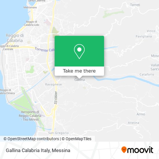 Gallina Calabria Italy map