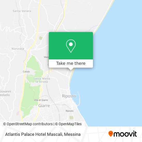Atlantis Palace Hotel Mascali map