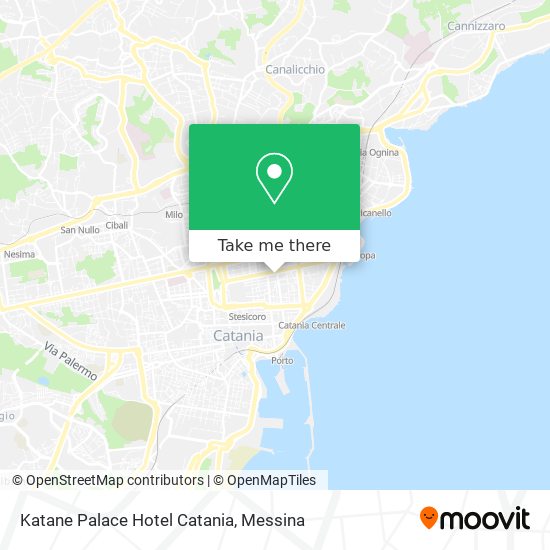 Katane Palace Hotel Catania map